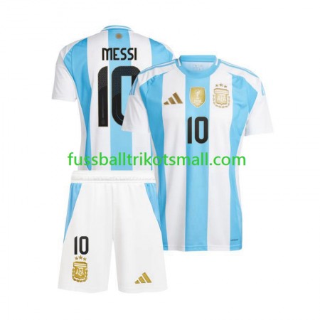 Fußballtrikots Argentinien Lionel Messi 10 Kinder Copa America 2024 Kurzarm Heimtrikotsatz kaufen